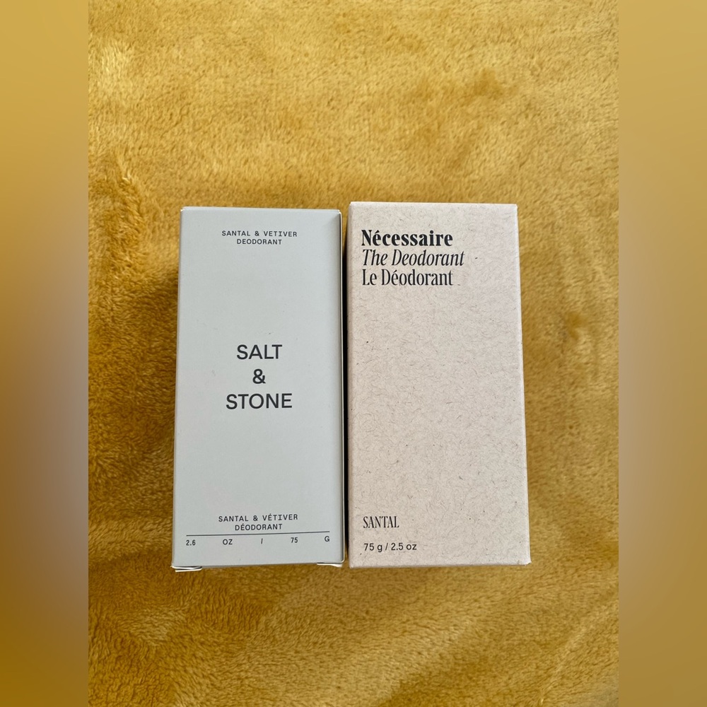 Bundle of 2 Santal deodorants new with box, Salt & Stone and Necessaire